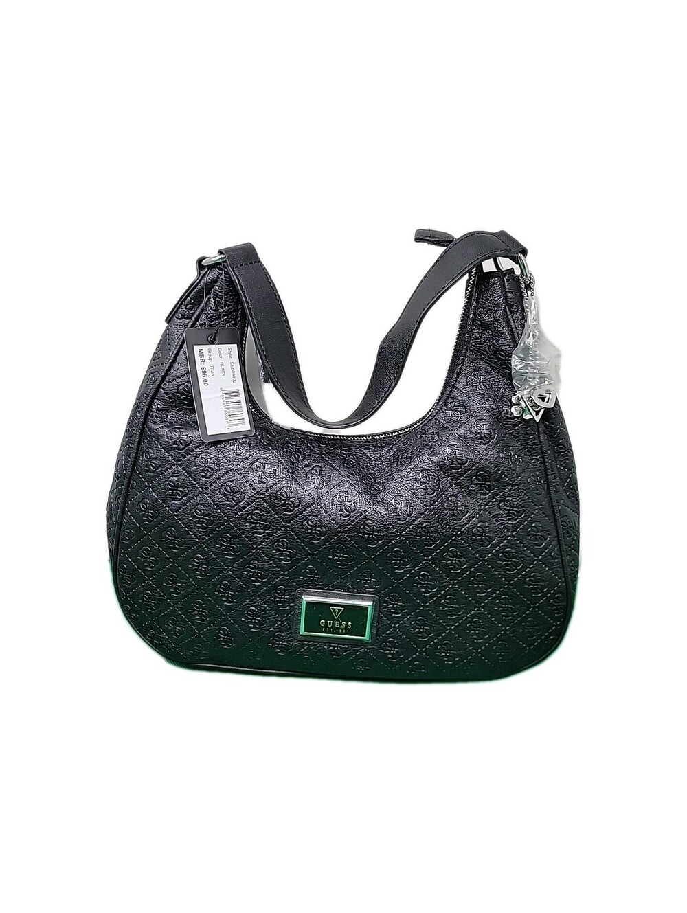 Handbag GUESS Reama Satchel Bag Coal Ladies Chic Stylish